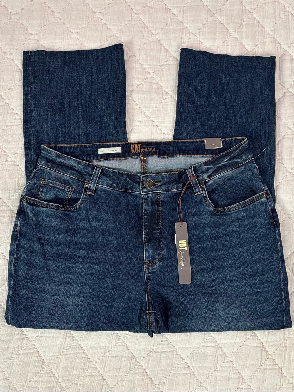 NWT KUT From The Kloth Nikki Mid Rise Ankle Flared Leg Jeans Sz 16W -